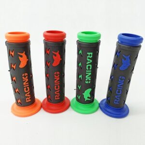 MANETKI CZARNE ZIELONE GRIPY CROSS ENDURO Z