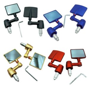 Lusterka motocyklowe kwadratowe dolne z ciężarkami