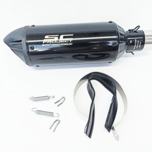 KOŃCÓWKA WYDECH TŁUMIK 4T UNIWERSALNY CZARNY POŁYSK