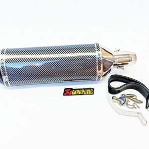 KOŃCÓWKA WYDECH TŁUMIK 4T UNIWERSALNY DUŻY + NAKLEJKA AKRAPOVIĆ